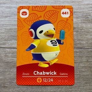 Genuine Animal Crossing Amiibo card Chabwick